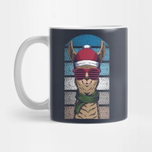 Cool Christmas Llama // Funny Xmas Animal Mug